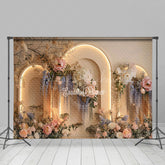 Lofaris Elegant Floral Archway Scene Accents Spring Backdrop